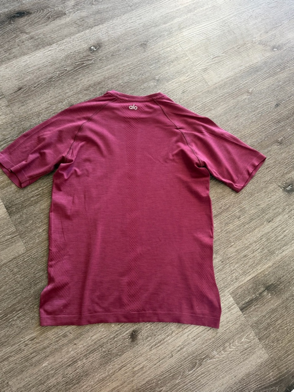 ALO Yoga Men's Short Sleeve Tee - Maroon - Picture 6 of 7